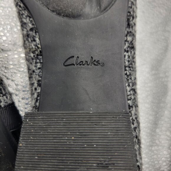 Clarks Artisan Womens Keesha Rosa Pumps Black Leather Textile Size 5.5 Comfort - Picture 5 of 12